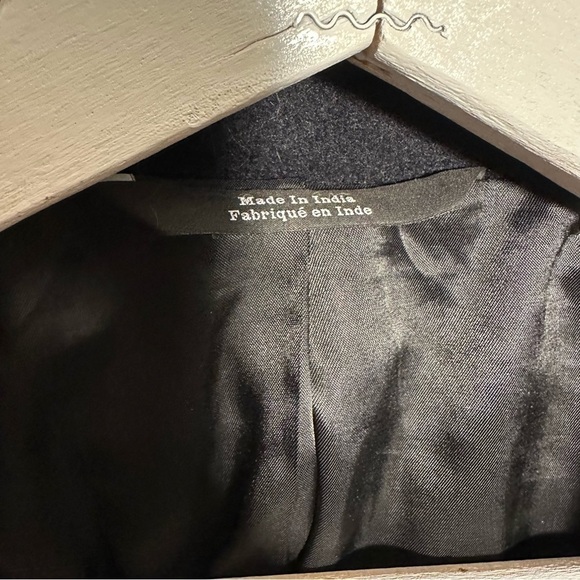 NORDSTROM Men’s Shop wool blend pea coat‎ men’s DL navy blue mid length - Picture 6 of 7